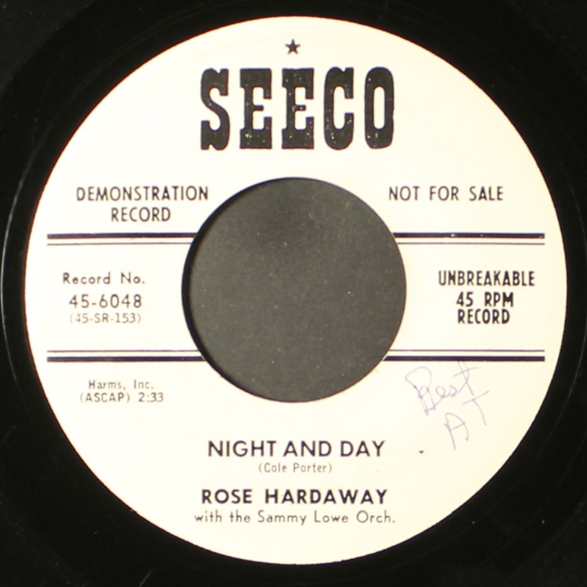 the lonesome road / night and day by ROSE HARDAWAY