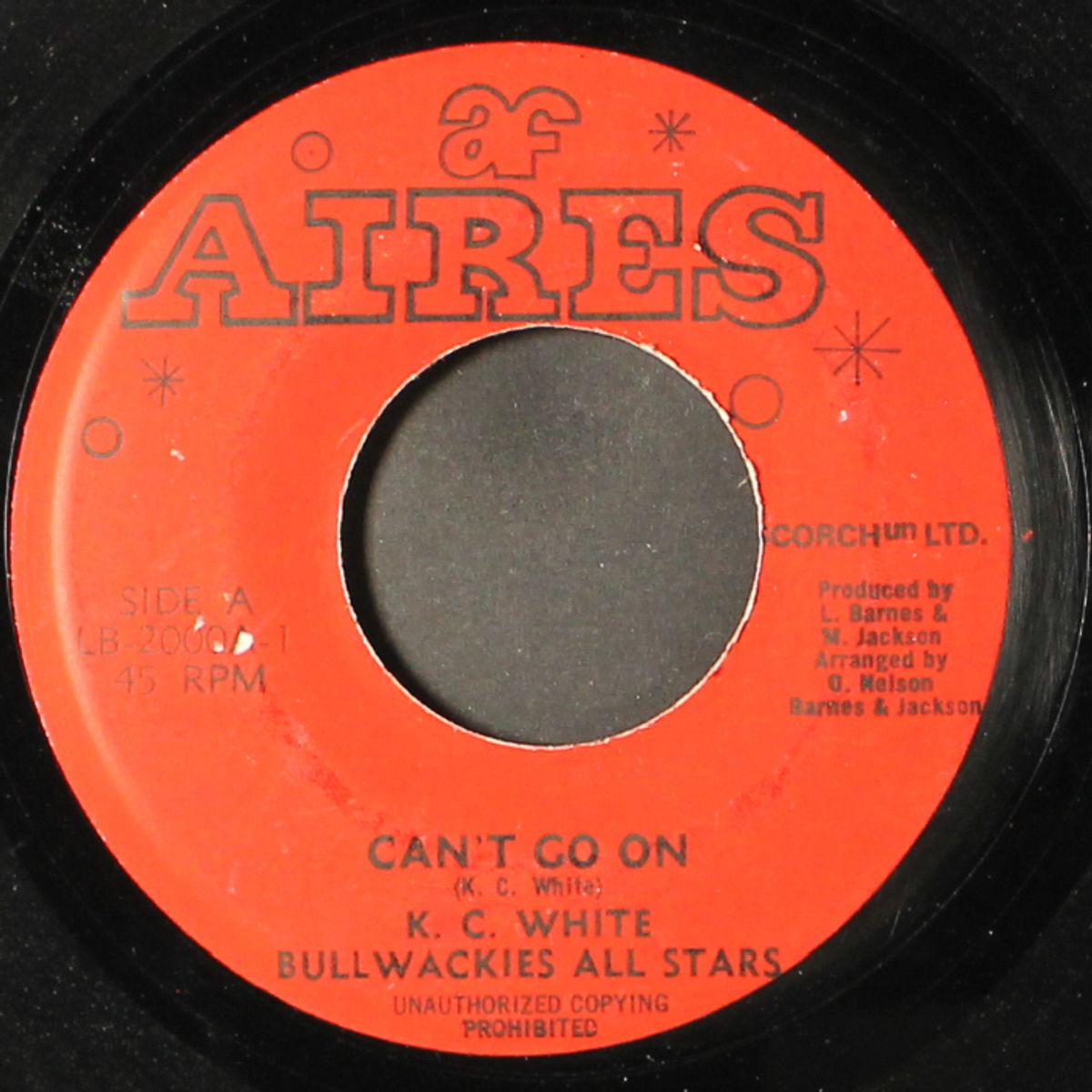 can't go on / version by K.C. WHITE