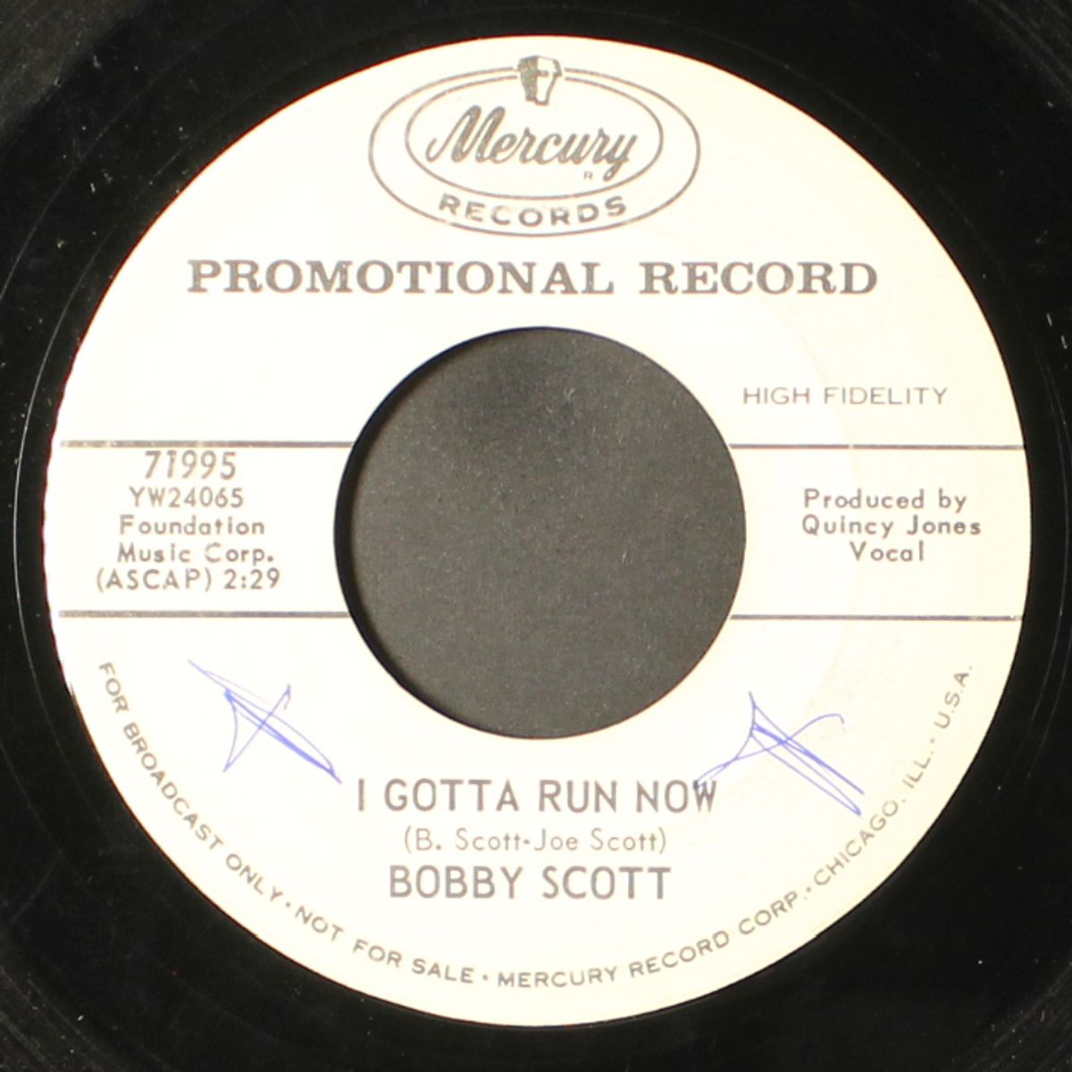 i gotta run now / have mercy on me by BOBBY SCOTT