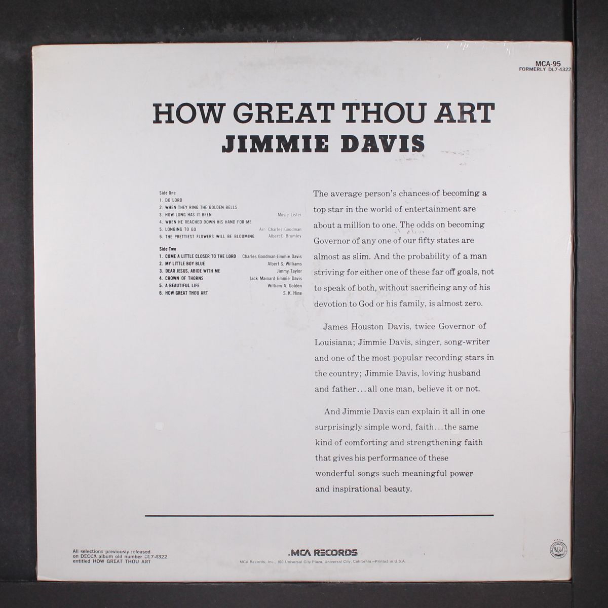 how great thou art by JIMMIE DAVIS