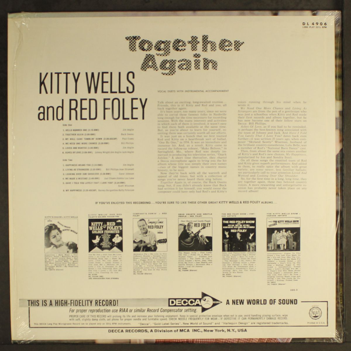 together again by KITTY WELLS & RED FOLEY