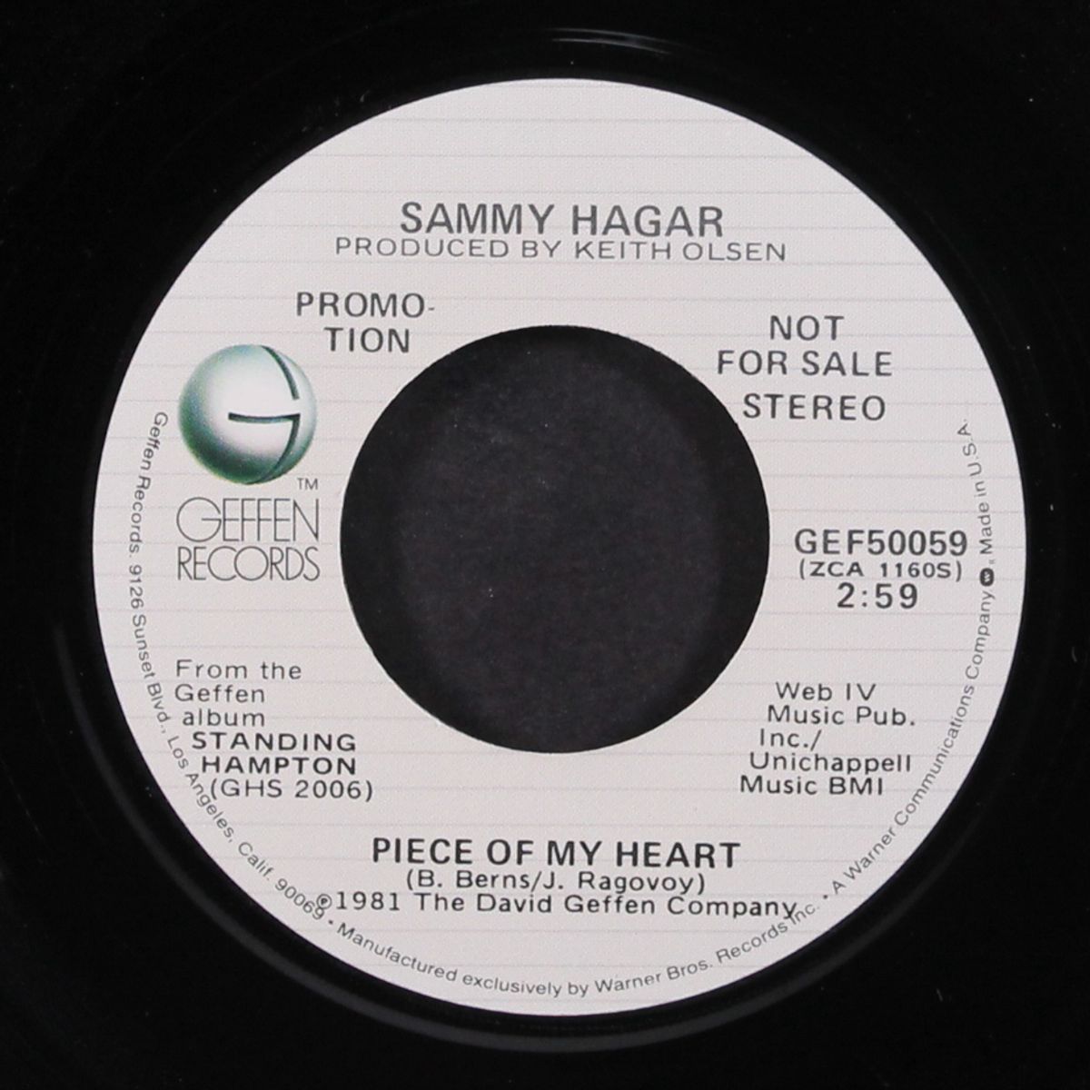 piece of my heart by SAMMY HAGAR