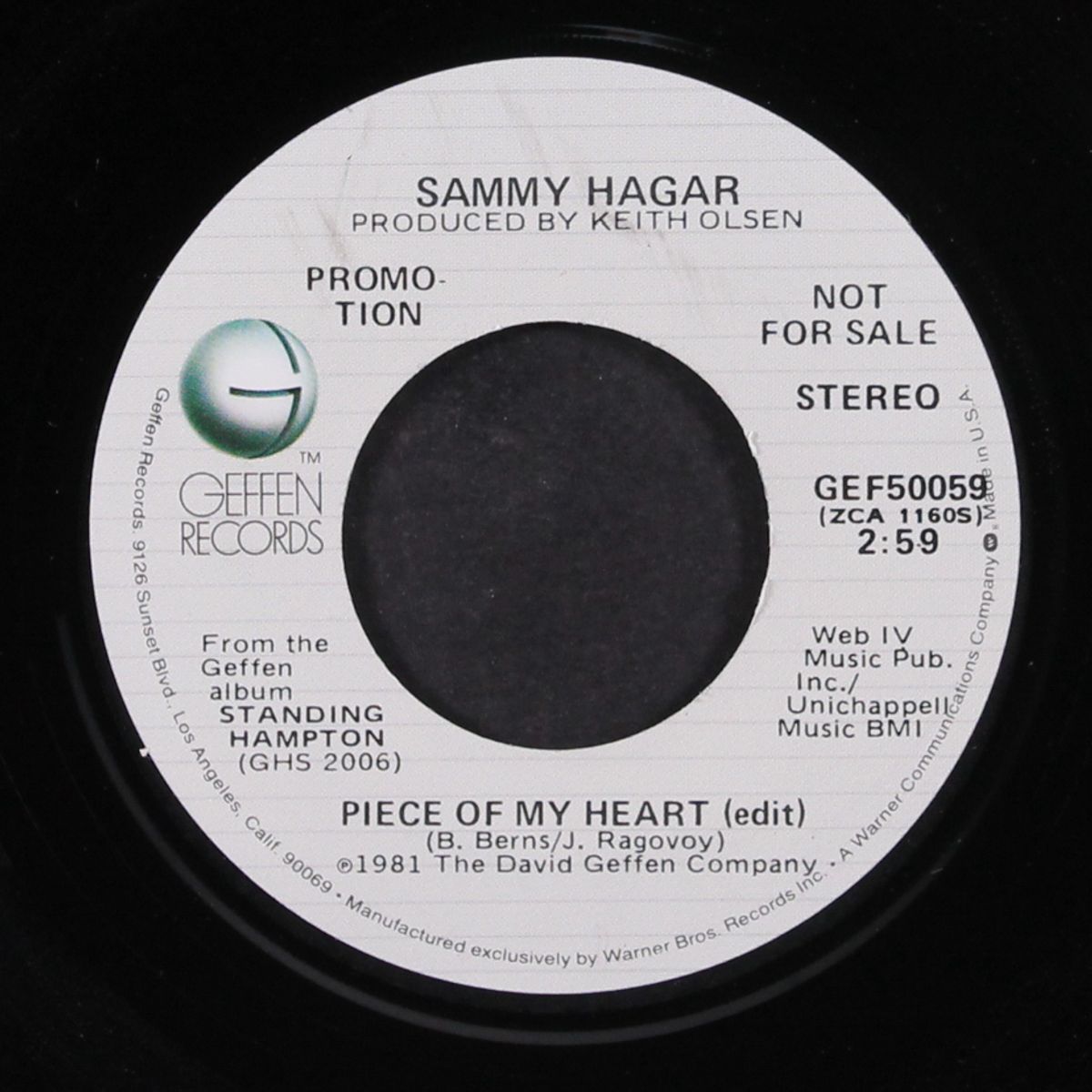 piece of my heart by SAMMY HAGAR