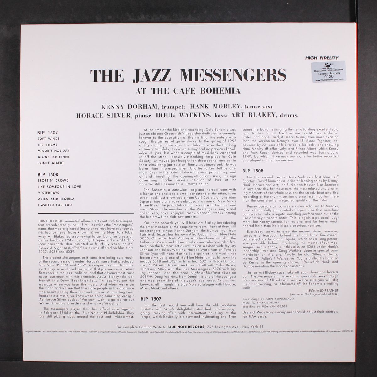 a night at cafe bohemia, vol. 1 by JAZZ MESSENGERS