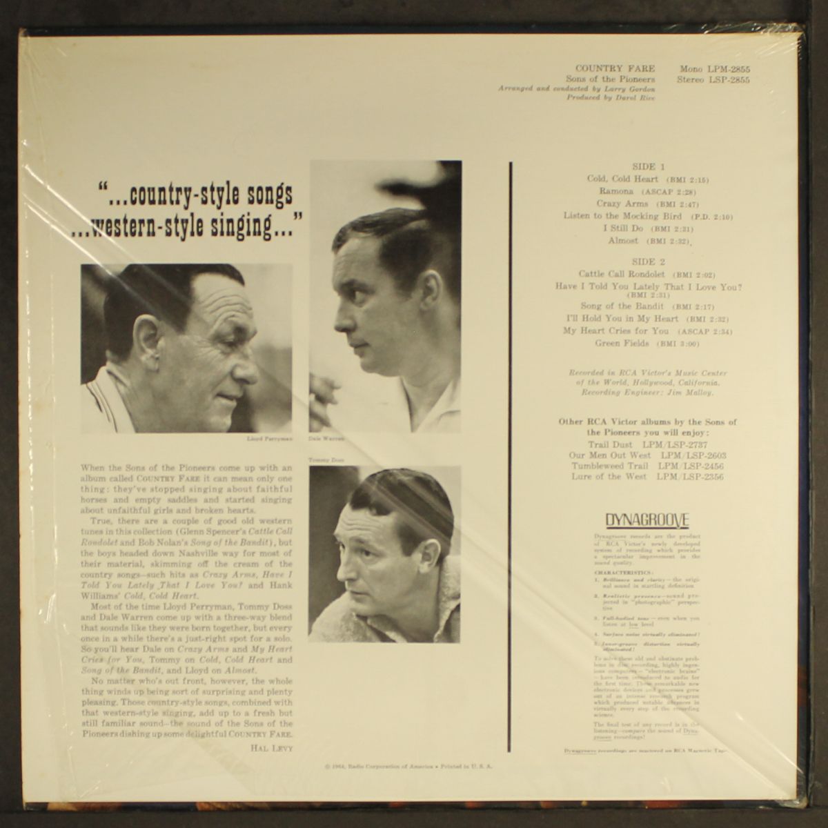 country fare by SONS OF THE PIONEERS