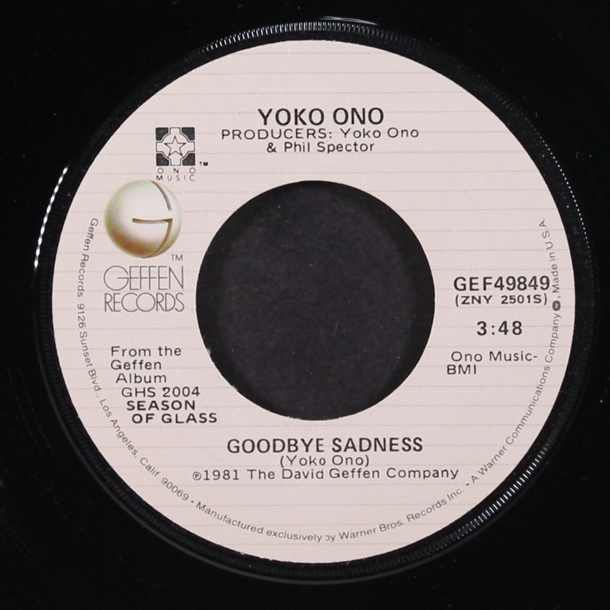 goodbye sadness / i don't know why by YOKO ONO
