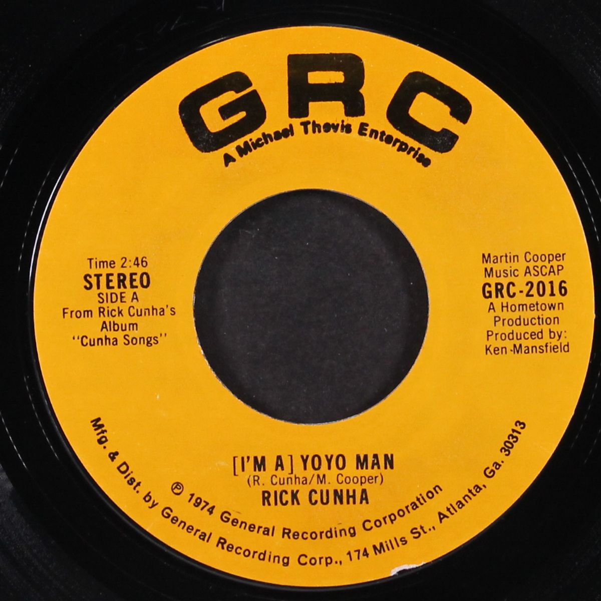 i'm a yoyo man / i'm ashamed by RICK CUNHA