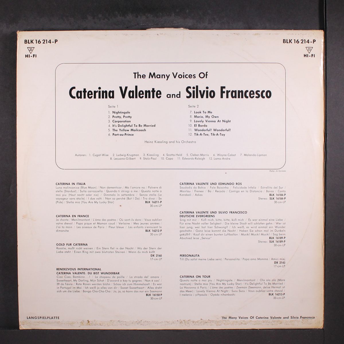 the many voices of by CATERINA VALENTE, SILVIO FRANCESCO