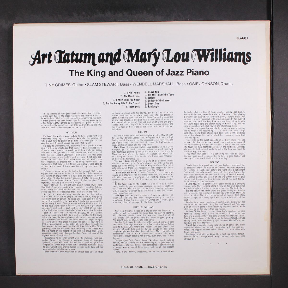 jazz greats: the king and queen of jazz piano by ART TATUM & MARY LOU WILLIAMS
