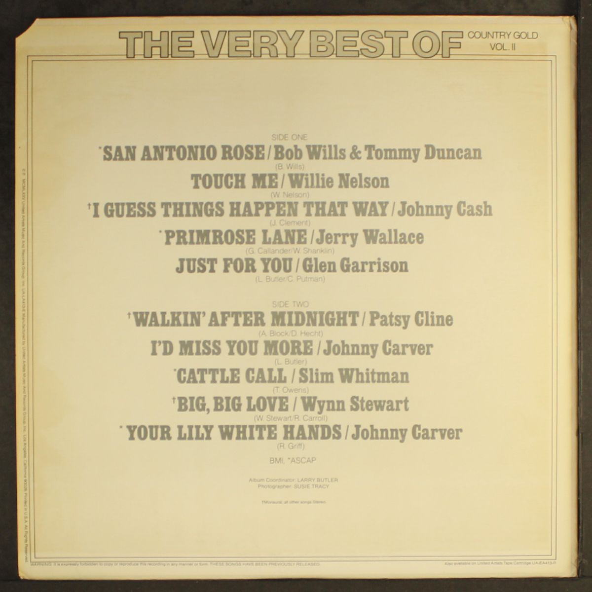 very best of country gold vol. 2 by VARIOUS
