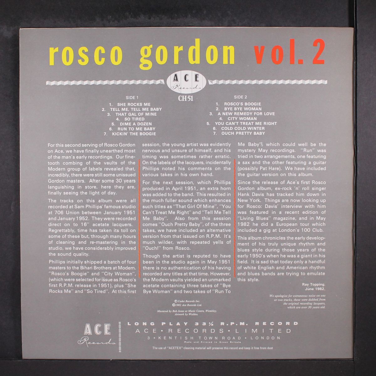 vol. 2 the memphis sessions by ROSCO GORDON
