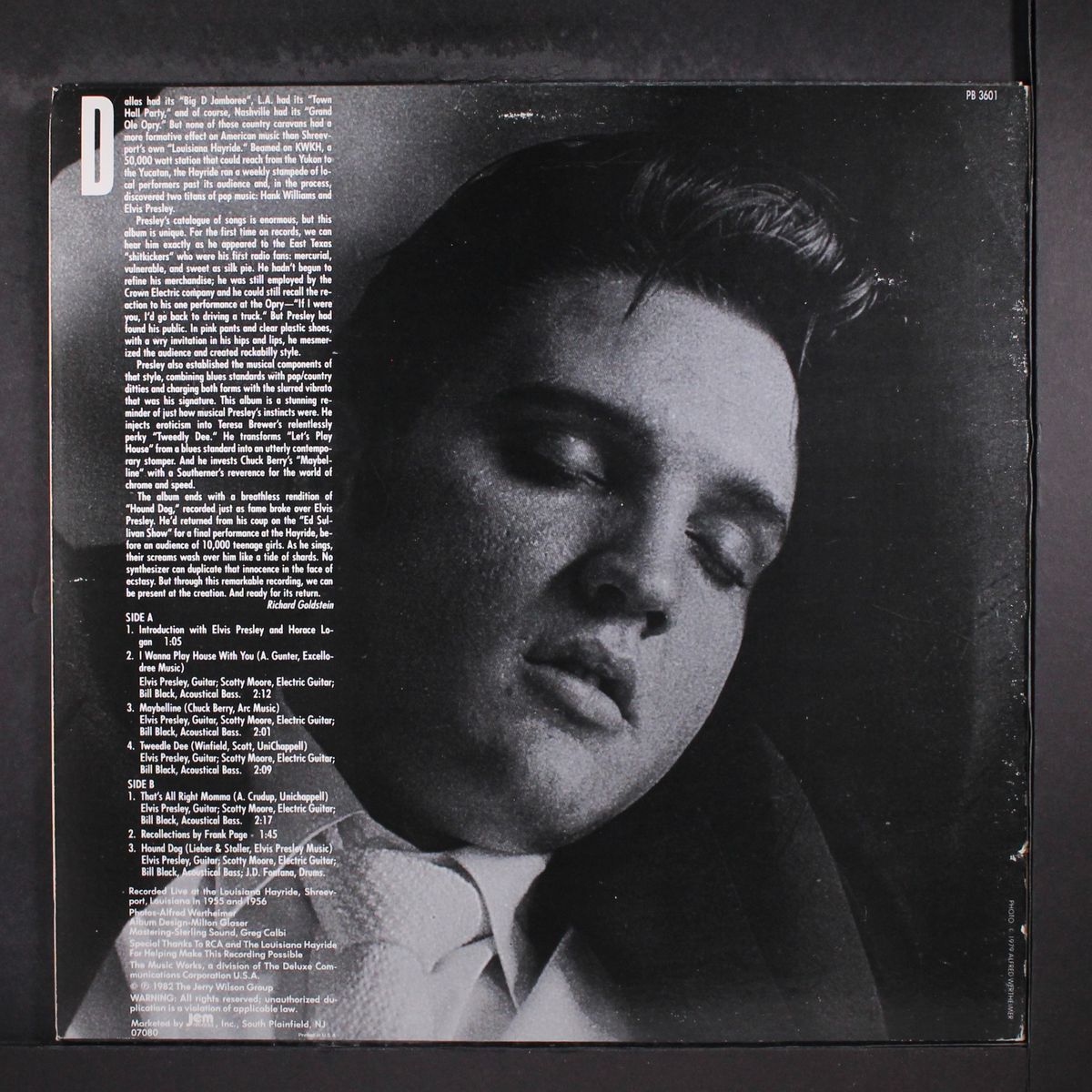 the first live recordings by ELVIS PRESLEY
