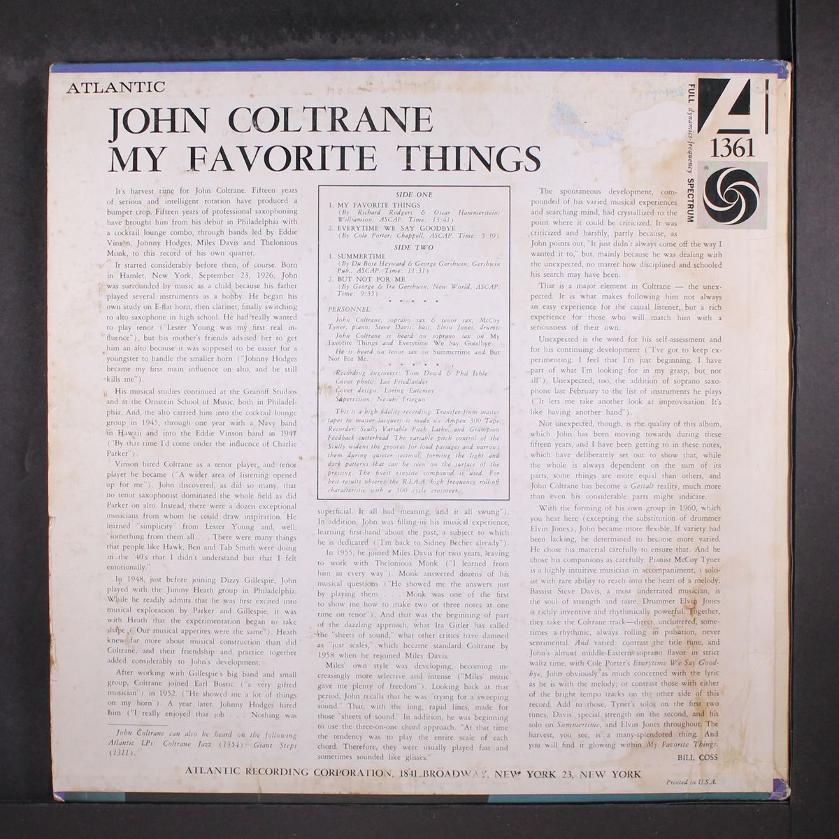 my favorite things by JOHN COLTRANE