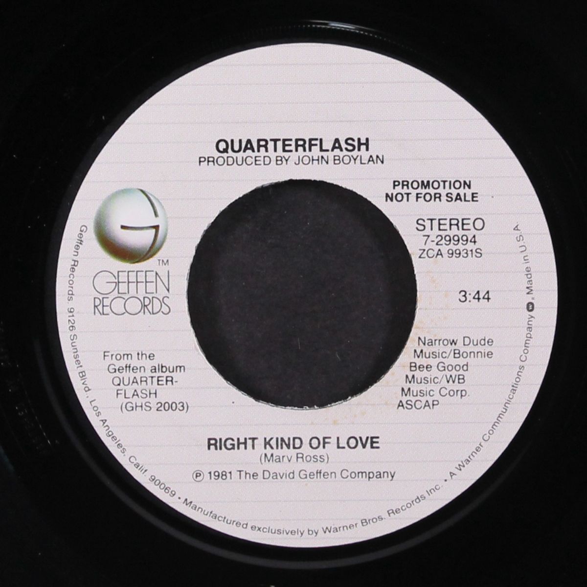 right kind of love / mono by QUARTERFLASH