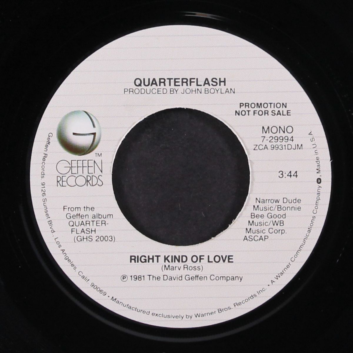 right kind of love / mono by QUARTERFLASH