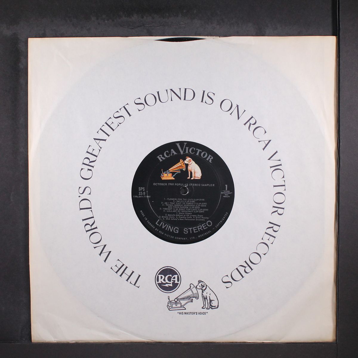 october 1960 popular stereo sampler by ELVIS PRESLEY, ETC