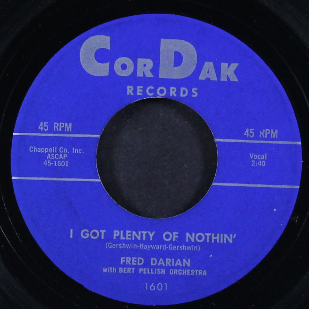 now and then / i got plenty of nothin' by FRED DARIAN