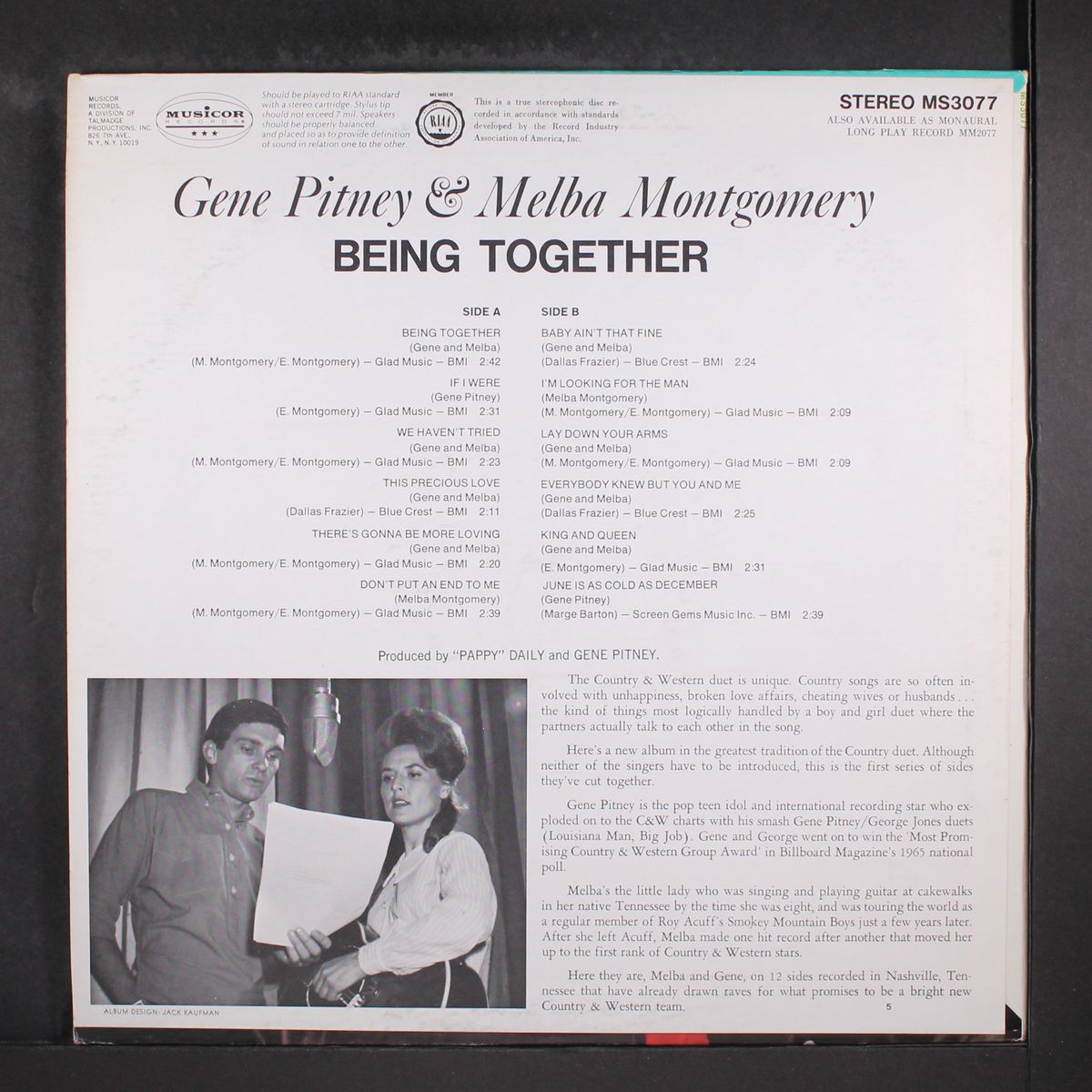 being together by GENE PITNEY & MELBA MONTGOMERY