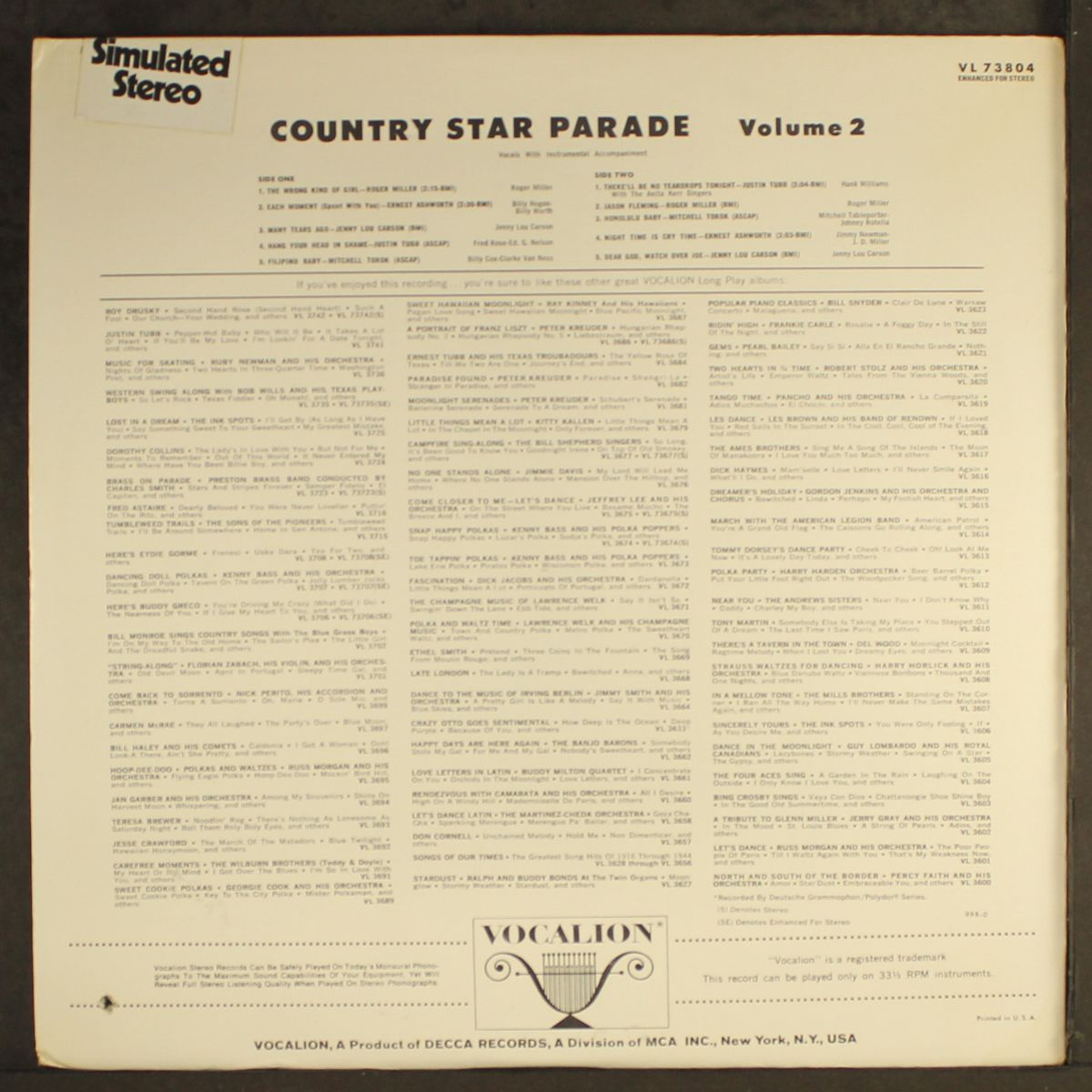 country star parade, vol. 2 by VARIOUS