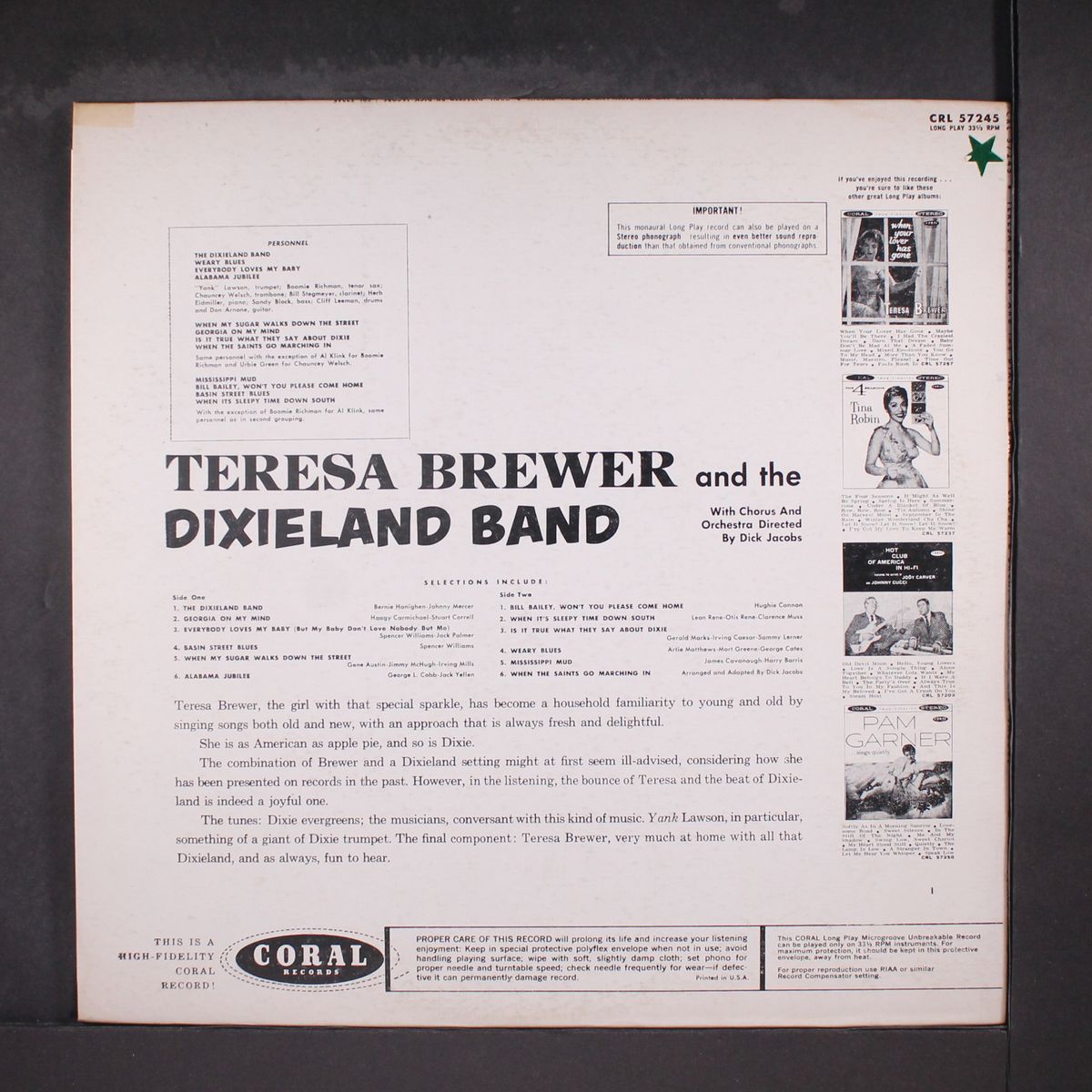 and the dixieland band by TERESA BREWER