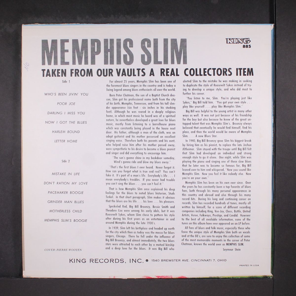 taken from our vaults by MEMPHIS SLIM