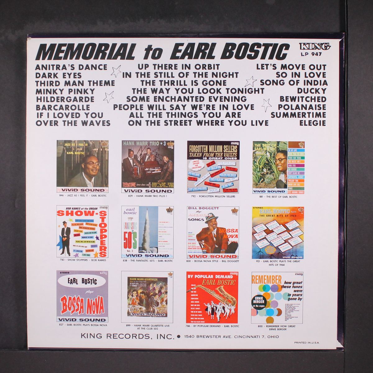 memorial to by EARL BOSTIC