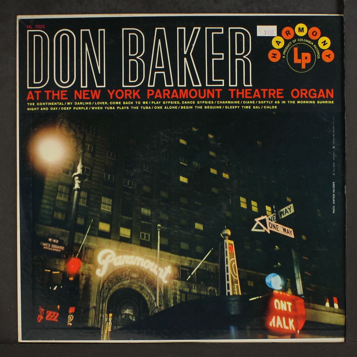at the new york paramount theatre organ by DON BAKER