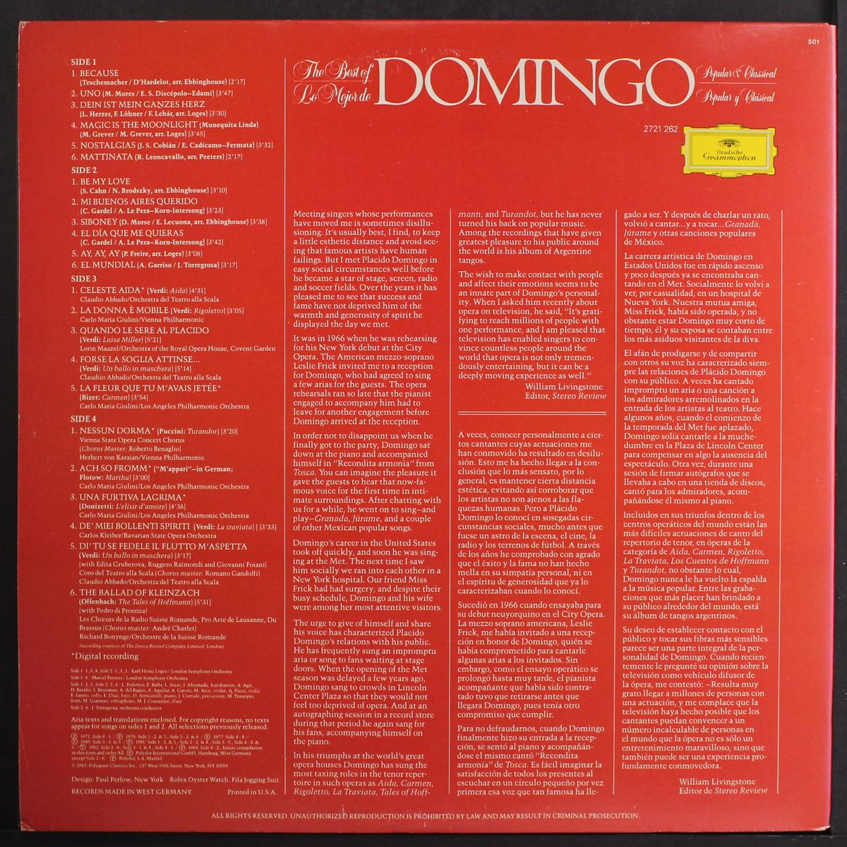 the best of, popular & classical by PLACIDO DOMINGO
