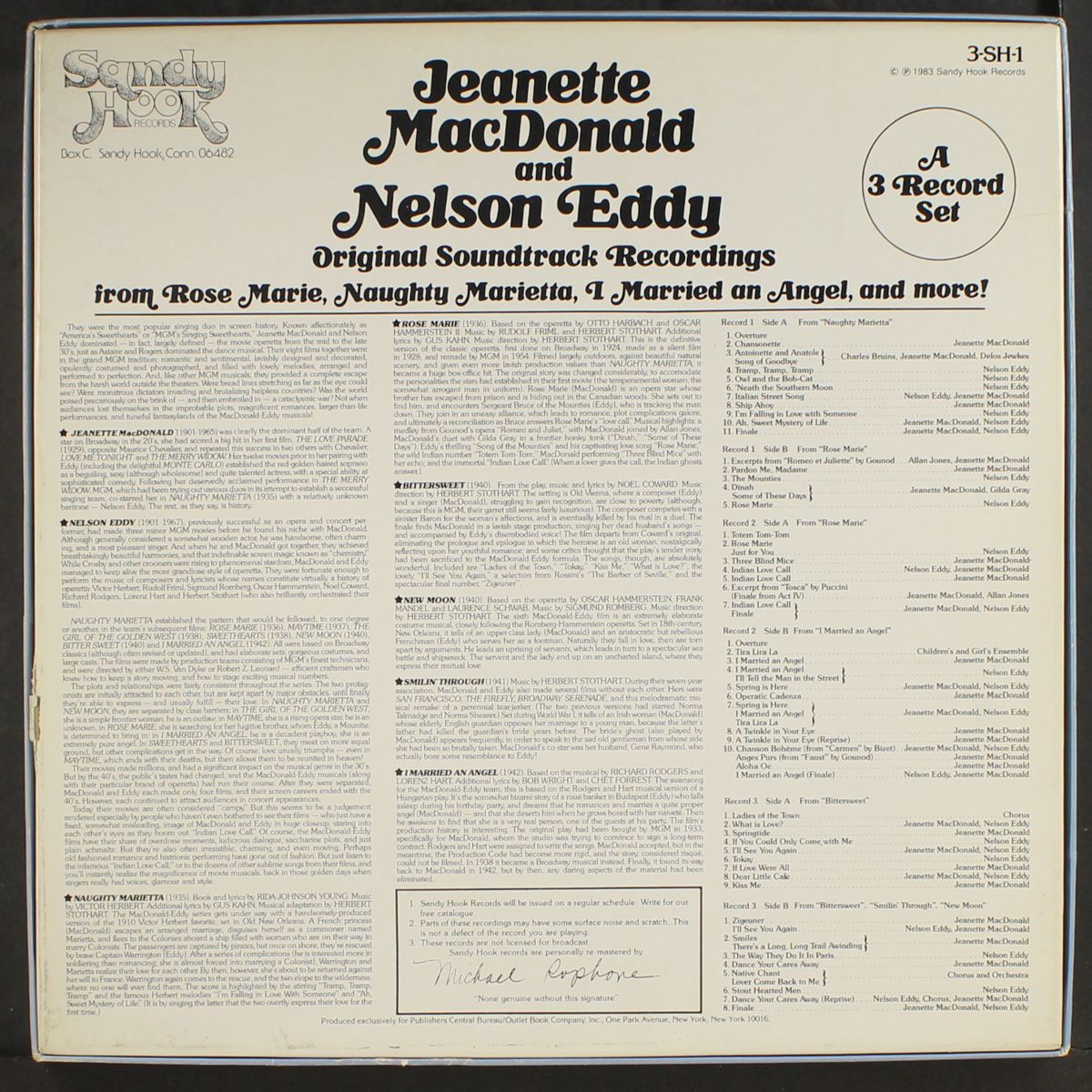 original soundtrack recordings by JEANETTE MACDONALD & NELSON EDDY