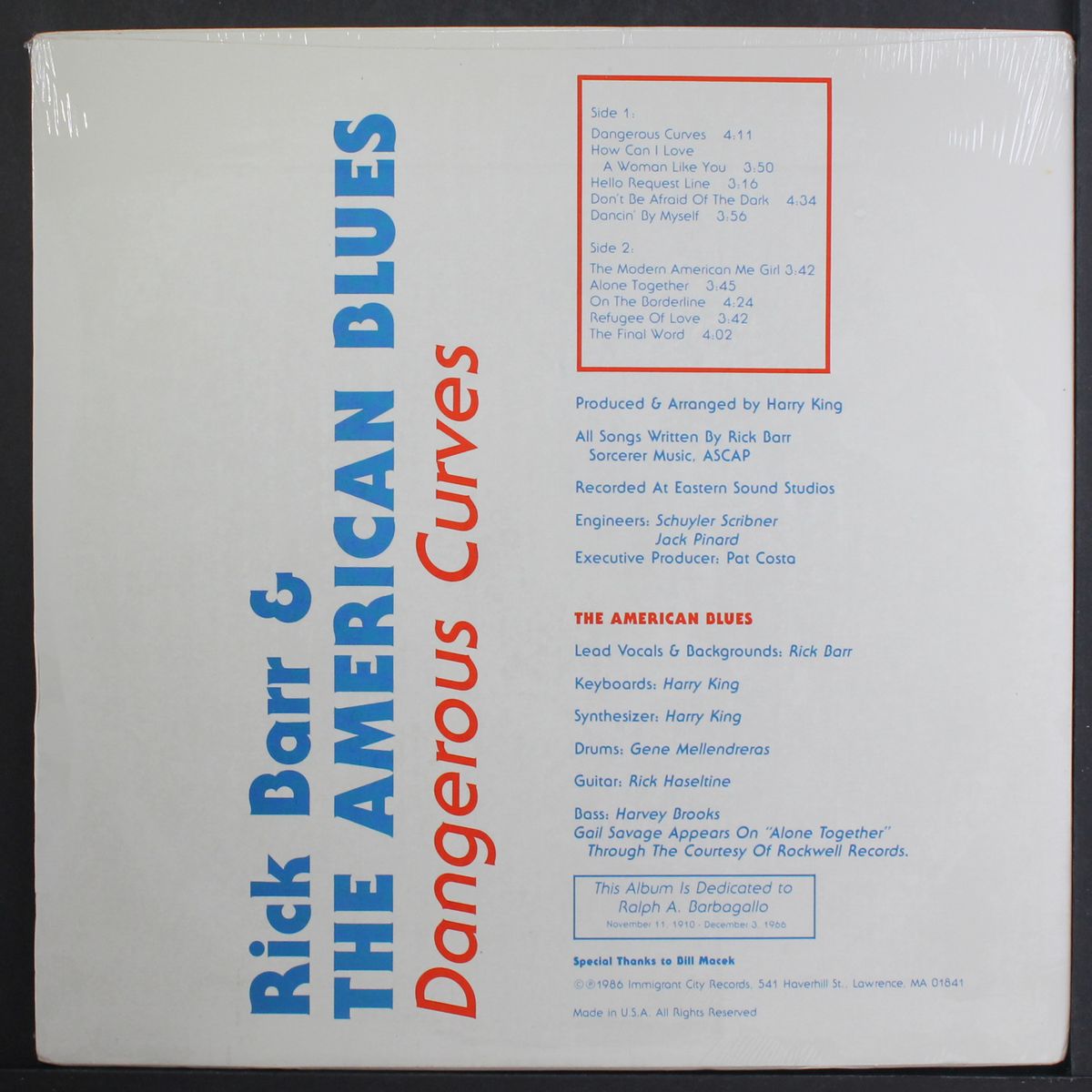 dangerous curves by RICK BARR & AMERICAN BLUES