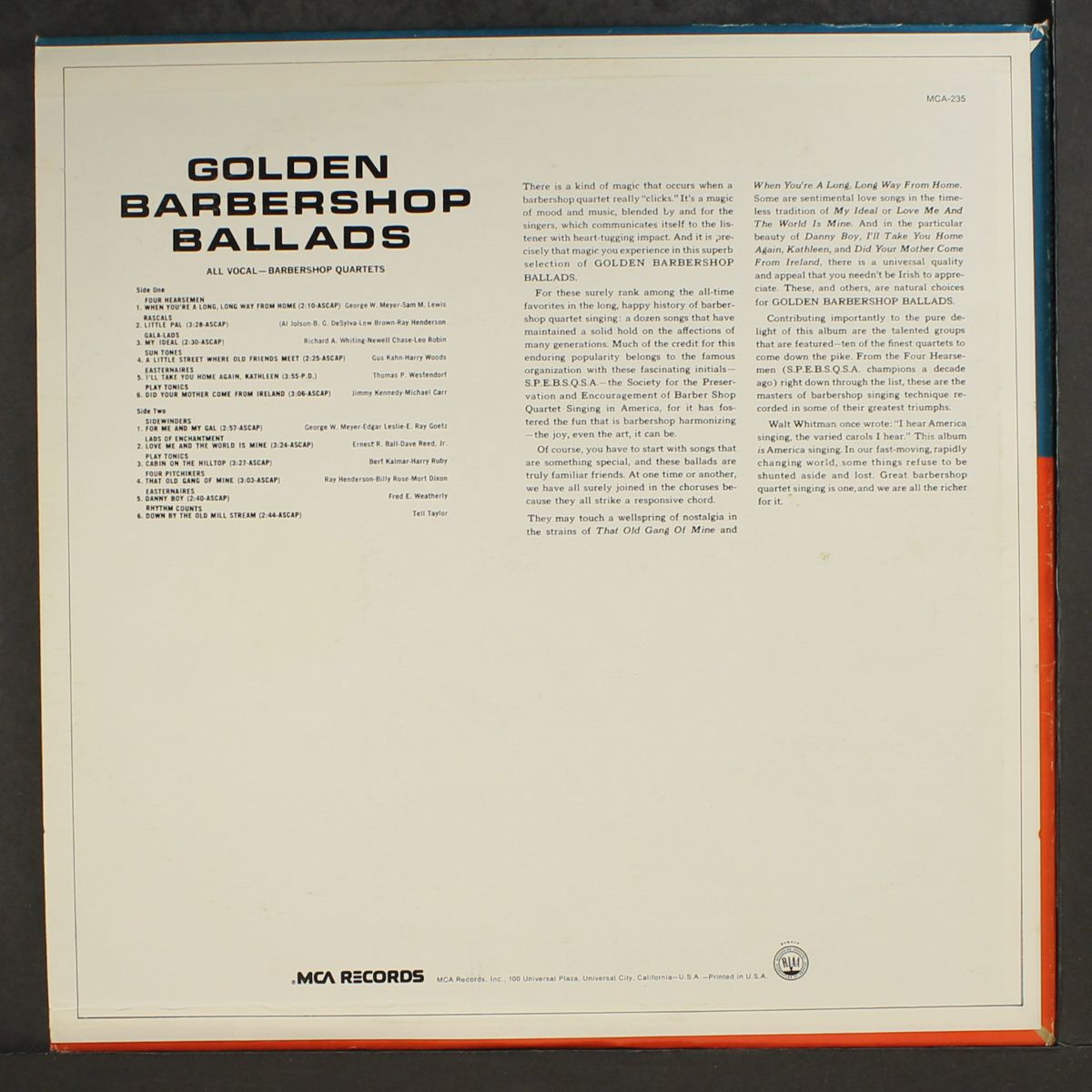 golden barbershop ballads by VARIOUS