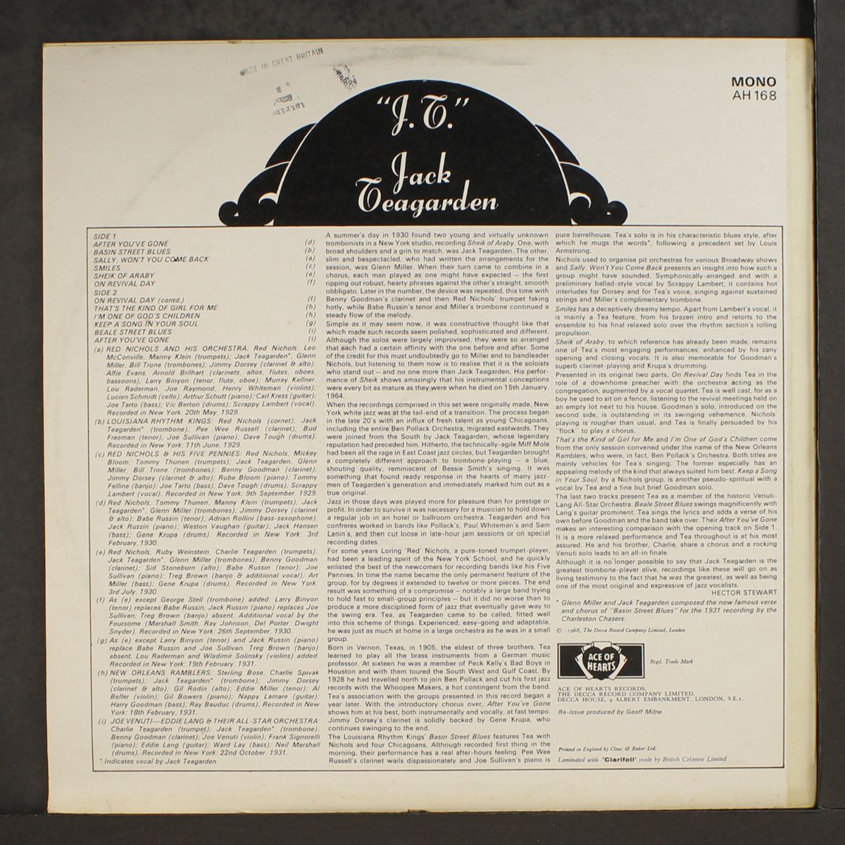 j.t. by JACK TEAGARDEN
