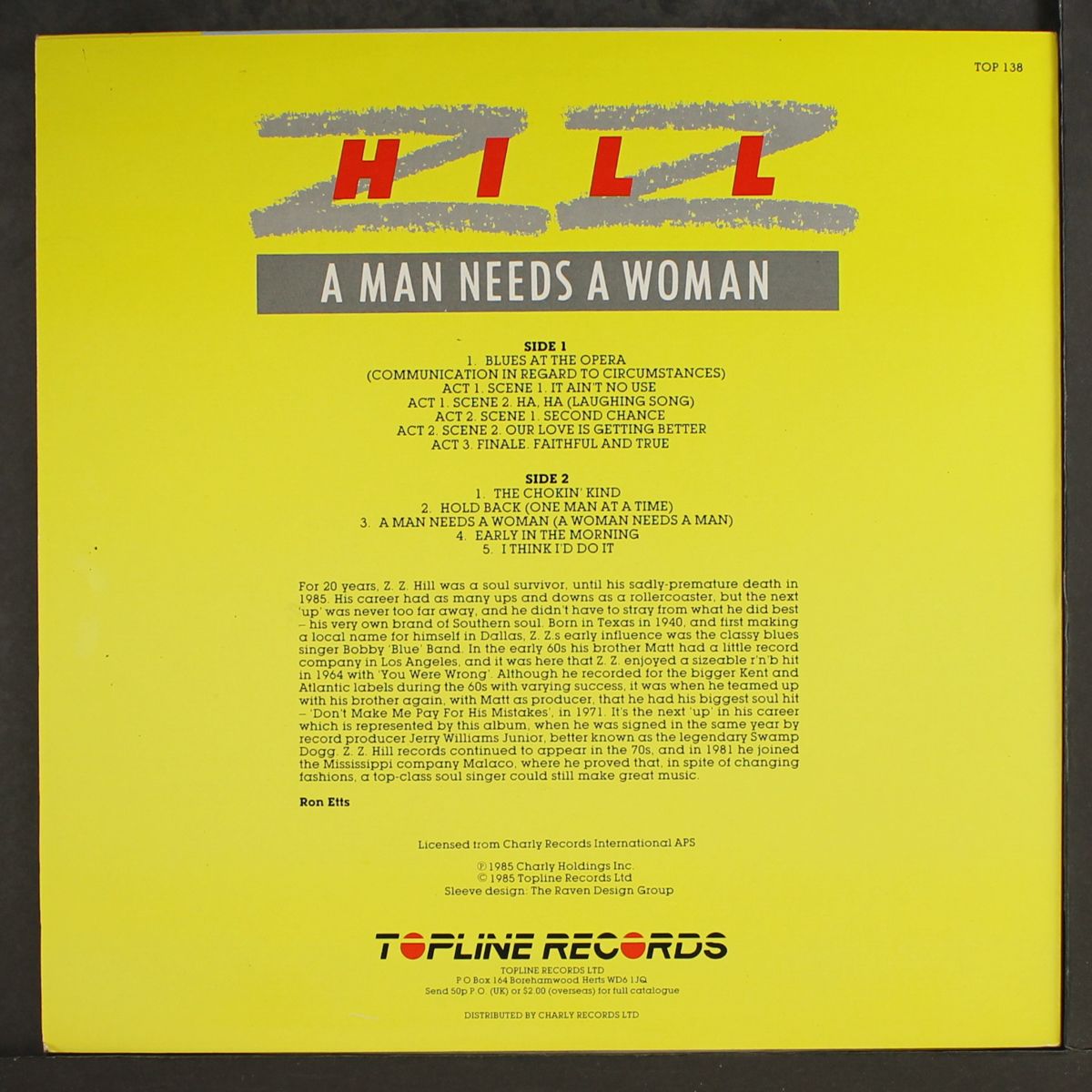 a man needs a woman by Z.Z. HILL
