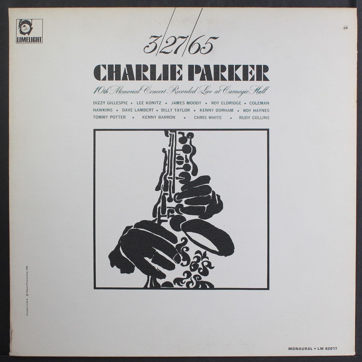 3/27/65 by CHARLIE PARKER