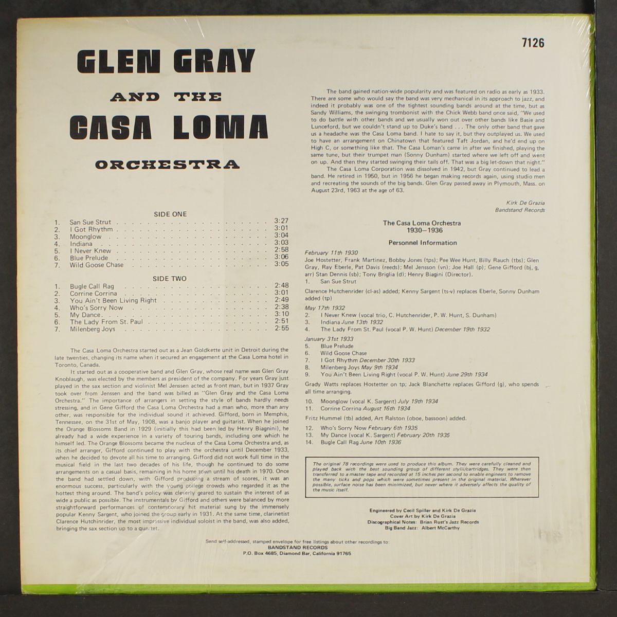 original recordings 1930-1936 by GLEN GRAY