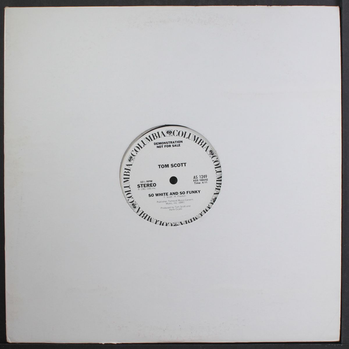 so white and so funky / same by TOM SCOTT