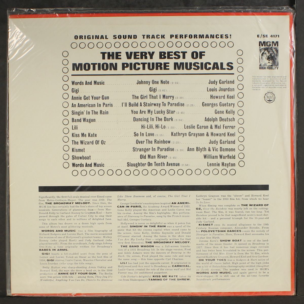 the very best of motion picture musicals by VARIOUS