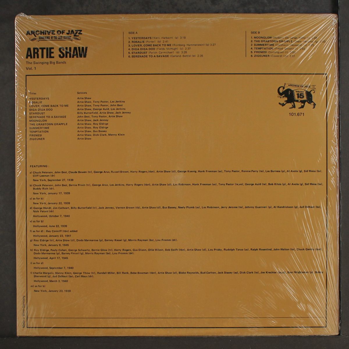 the swinging big bands (1938/1945) by ARTIE SHAW