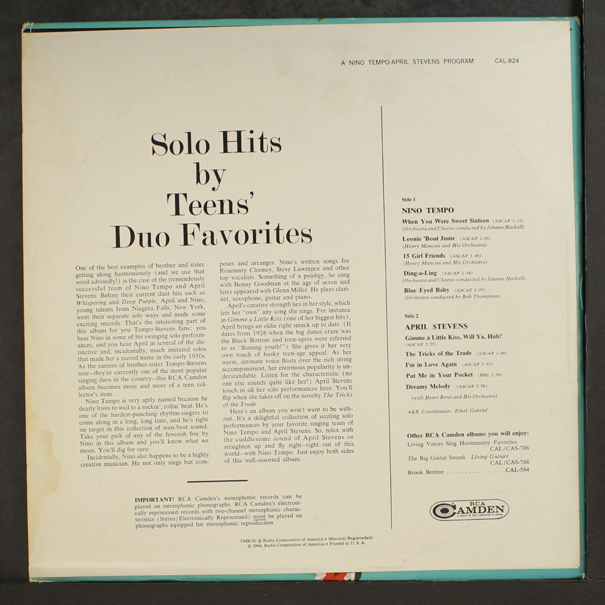nino / april sings by NINO TEMPO & APRIL STEVENS