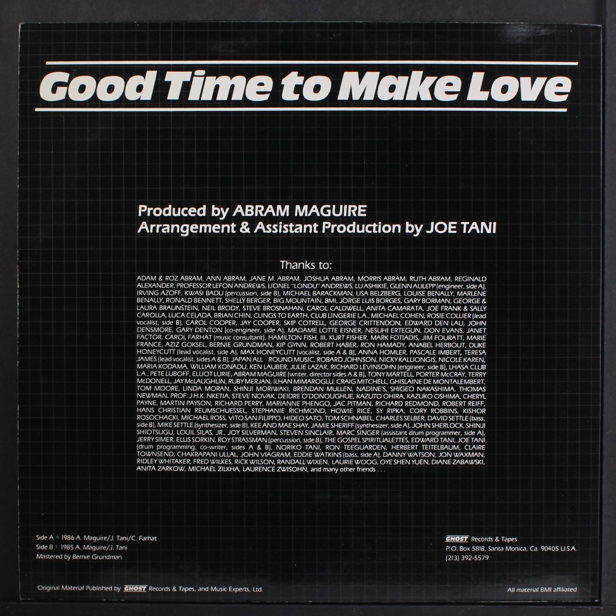 good time to make love by GHOST
