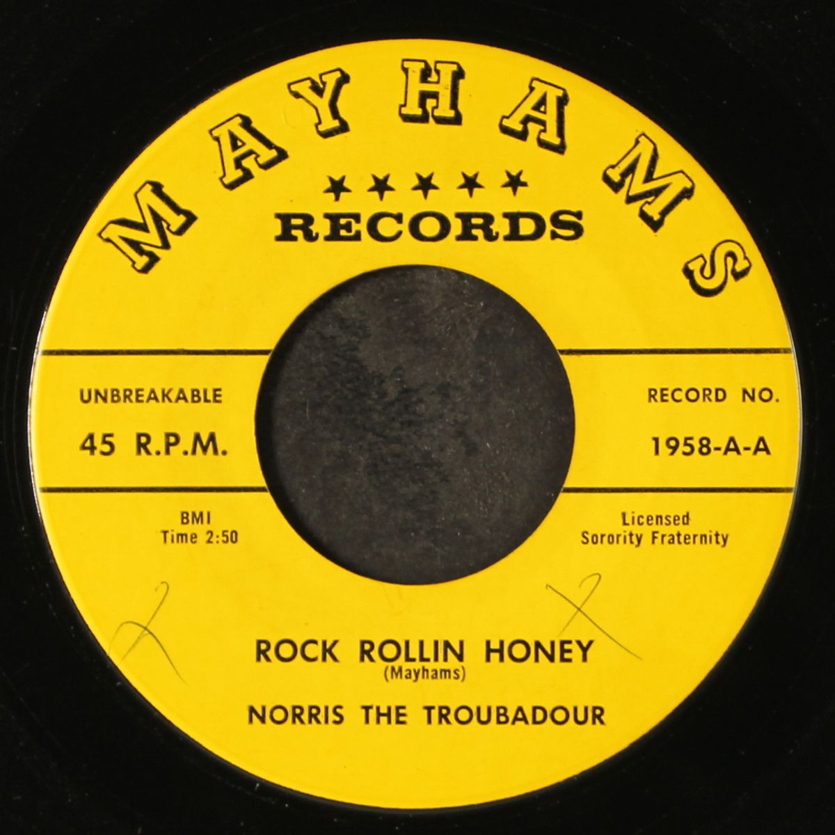 rock rollin honey / run away heart by NORRIS THE TROUBADOUR