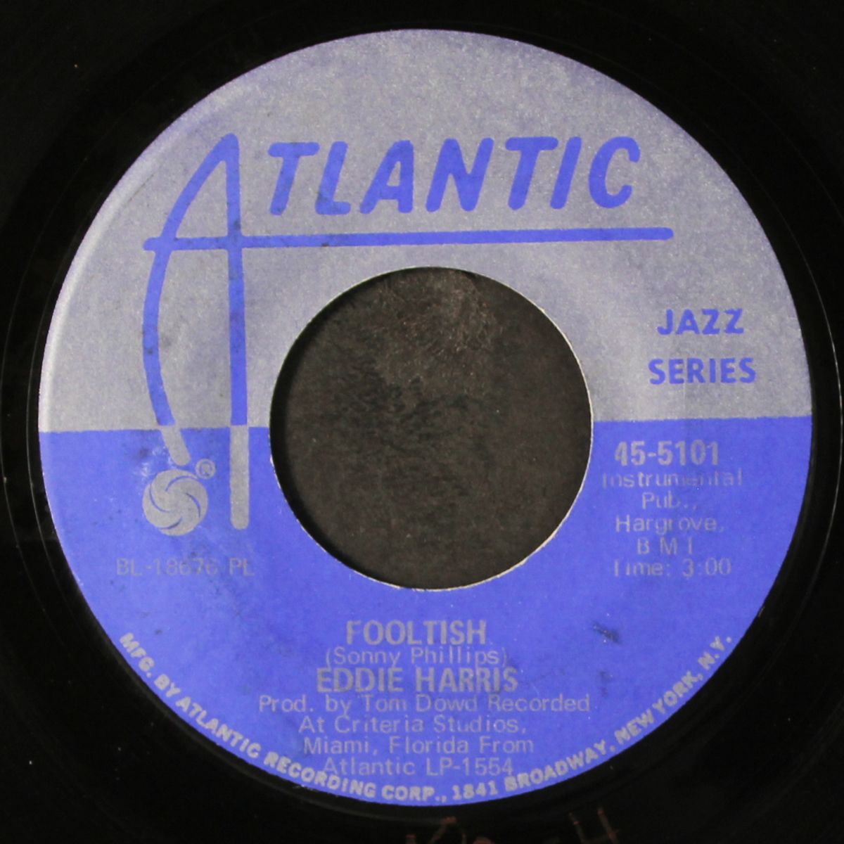 fooltish / why don't you quit by EDDIE HARRIS