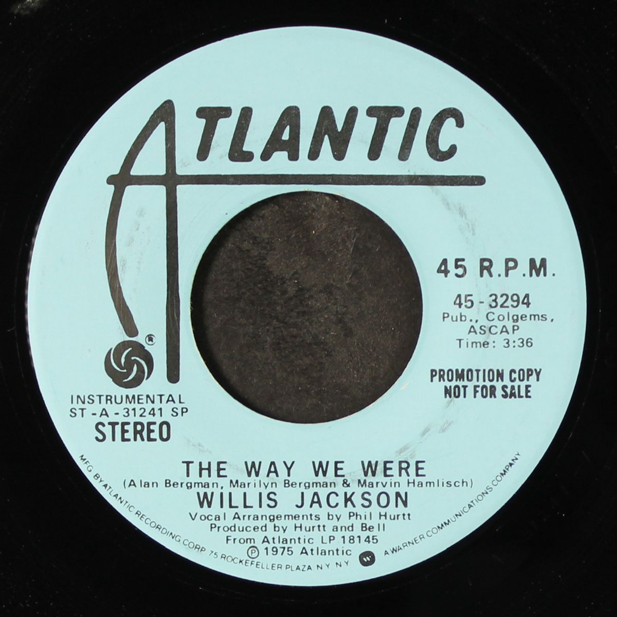 the way we were / brown eyed girl by WILLIS JACKSON