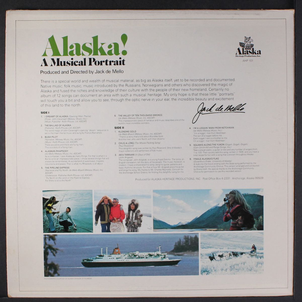 alaska! a musical portrait by JACK DE MELLO