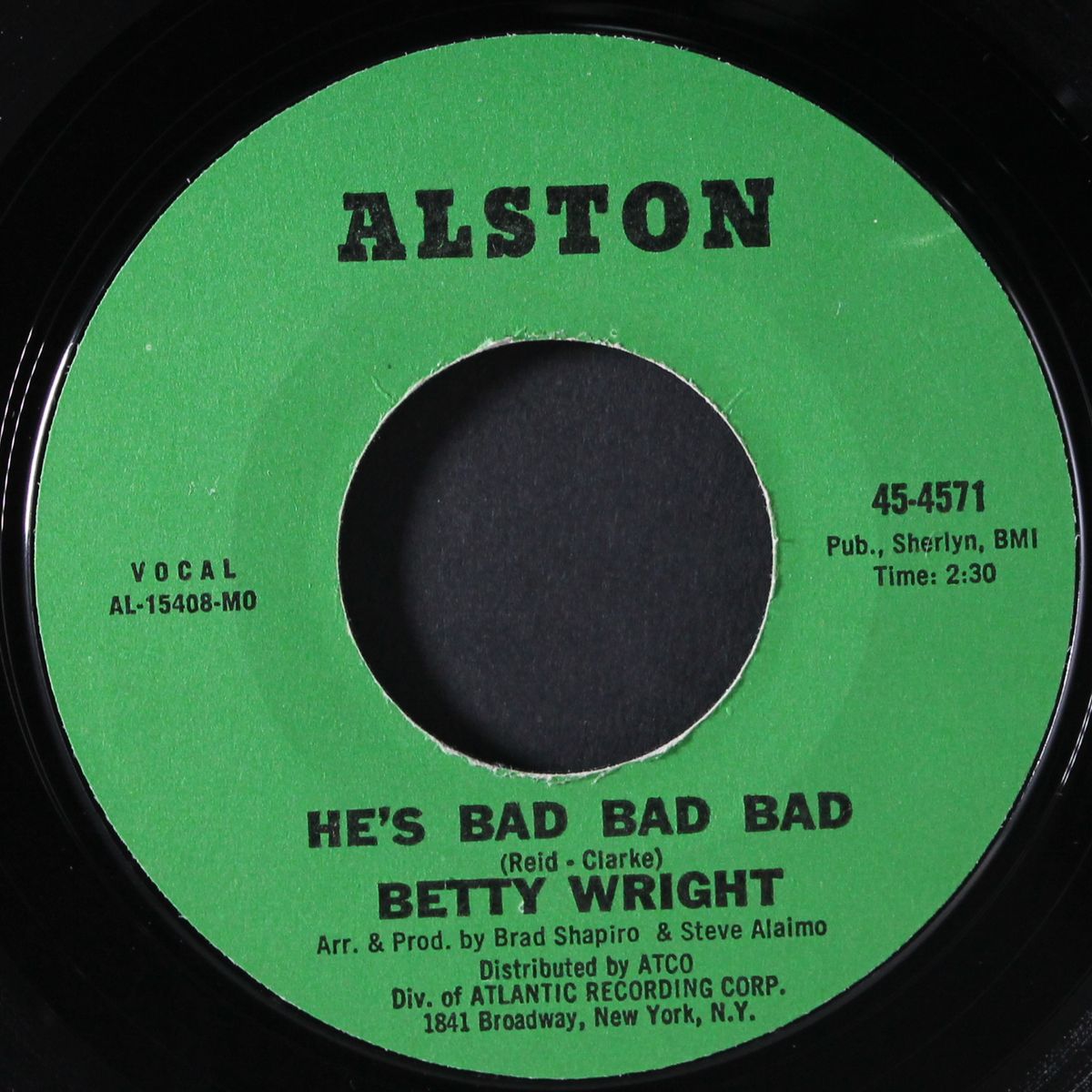 he's bad bad bad / watch out love by BETTY WRIGHT