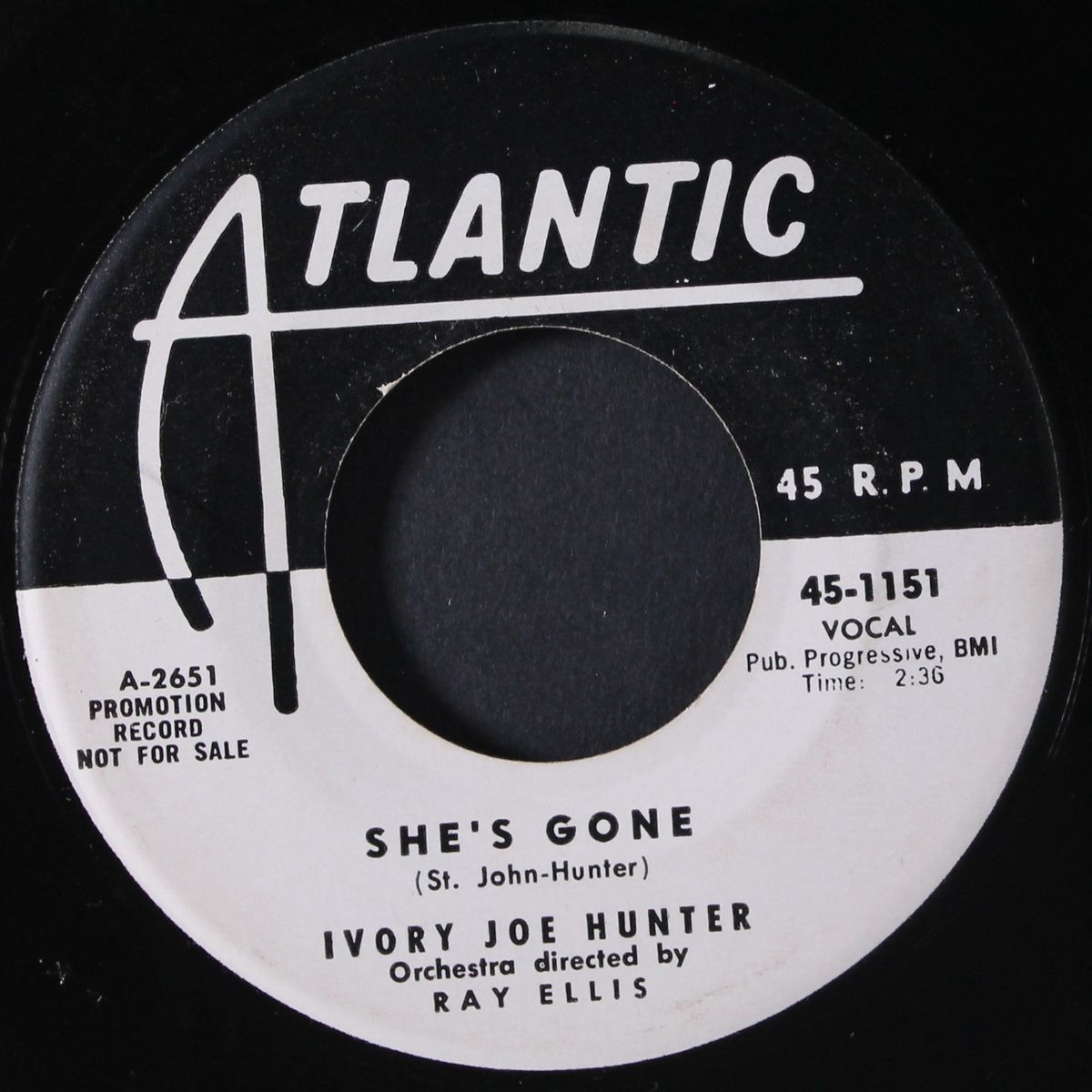 she's gone / everytime i hear that song by IVORY JOE HUNTER