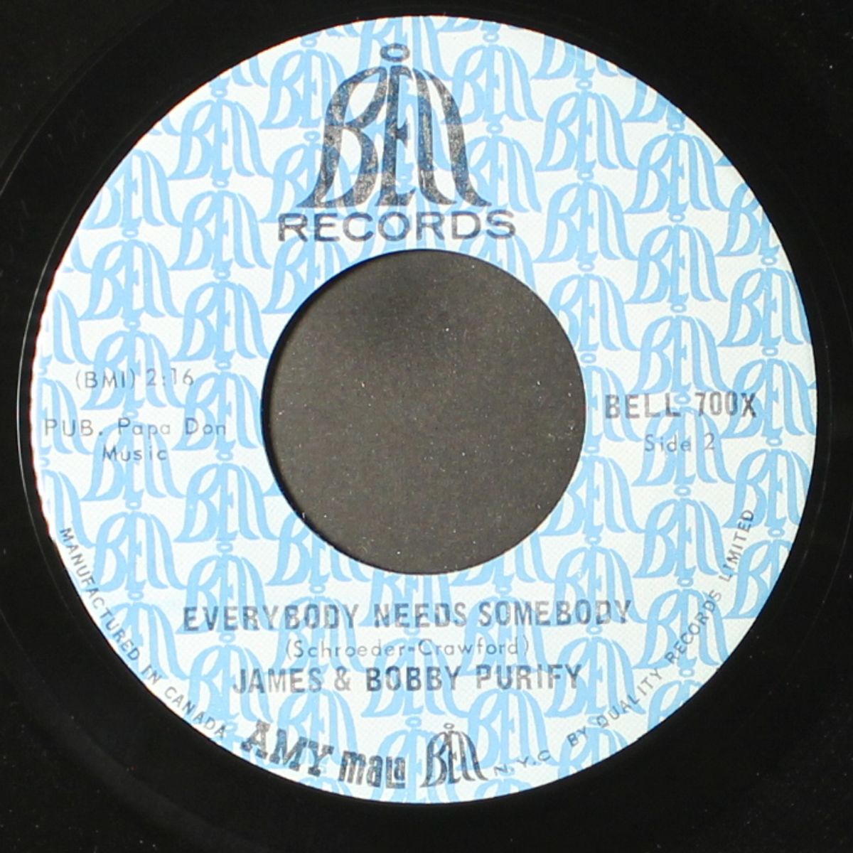 do unto me / everybody needs somebody by JAMES & BOBBY PURIFY