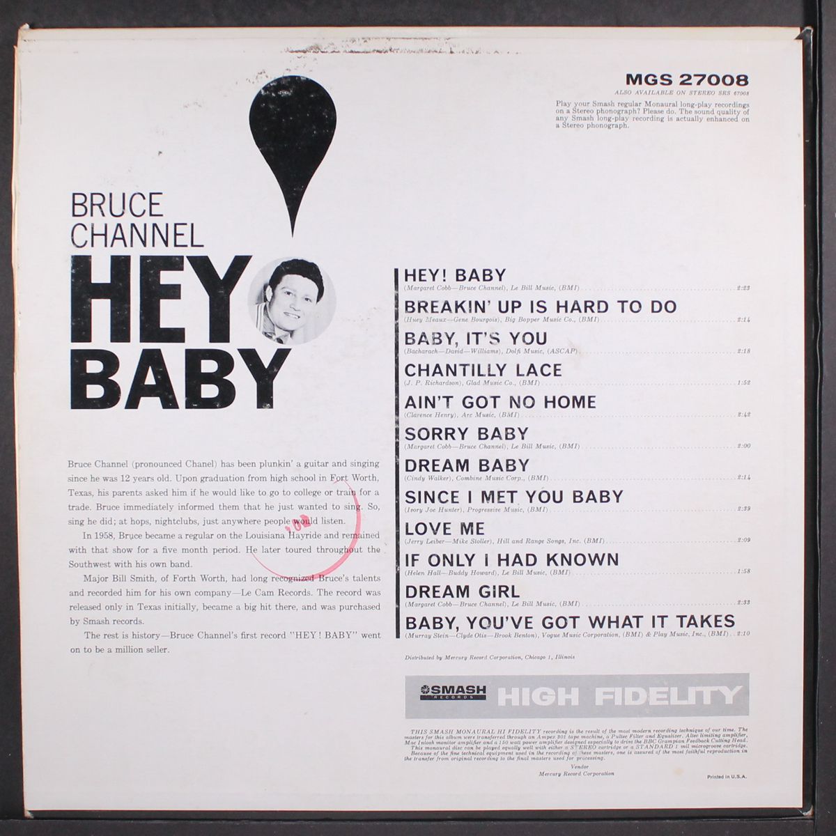 hey! baby by BRUCE CHANNEL