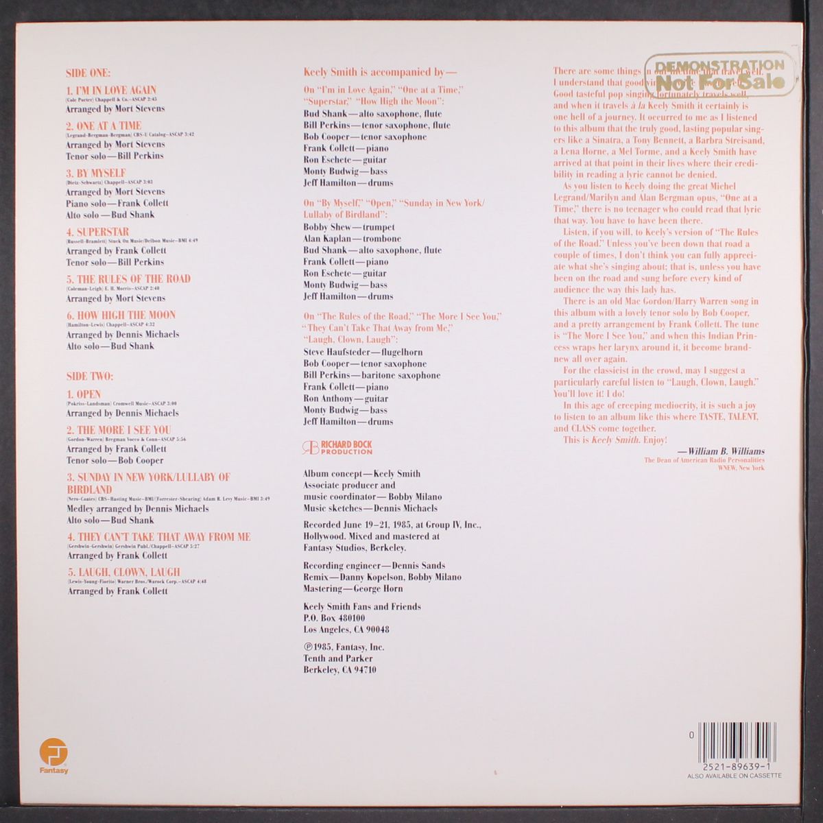 i'm in love again by KEELY SMITH
