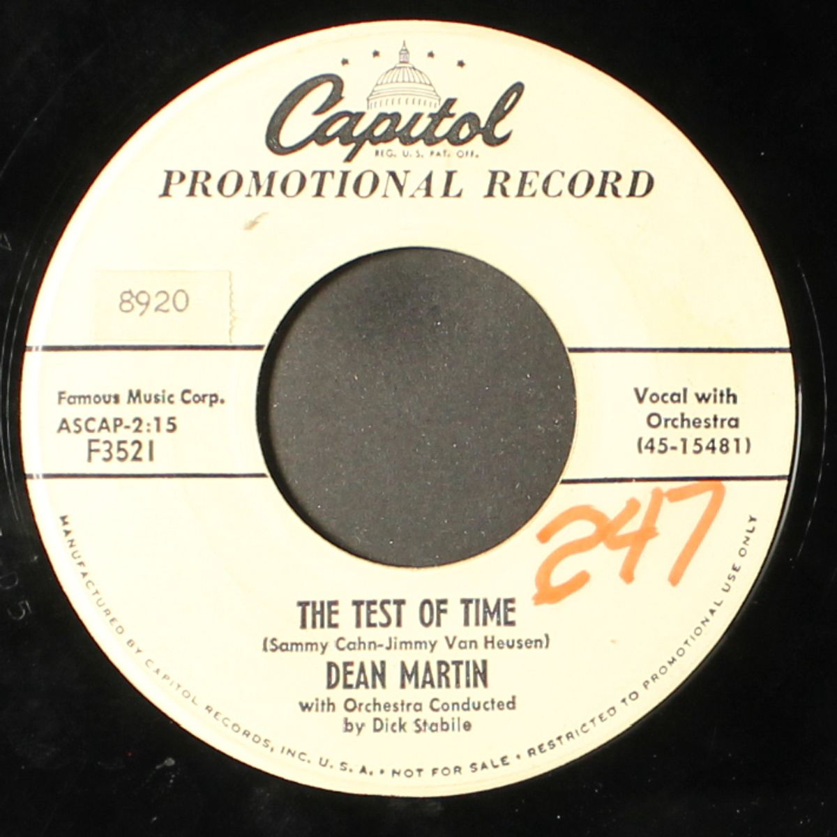 the test of time / mississippi dreamboat by DEAN MARTIN